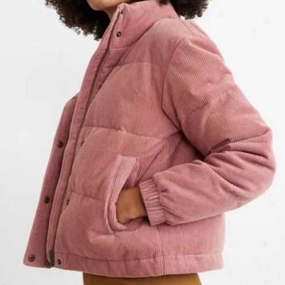 Marine Layer Jackets & Blazers - Marine Layer Dusty Rose Corduroy Puffer Jacket